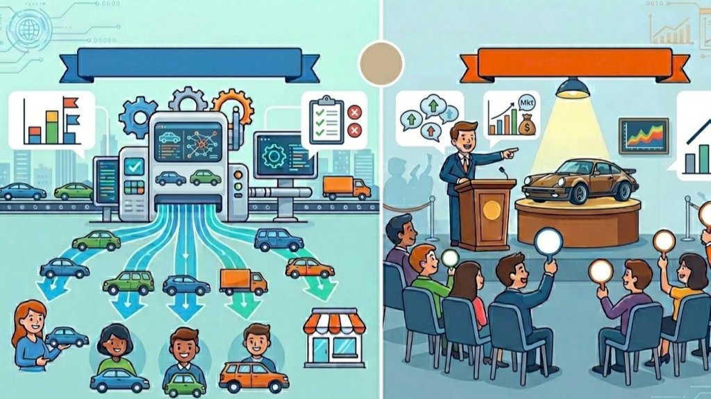 Asignación automática vs subasta: diferencias clave en un sistema de despacho de taxis