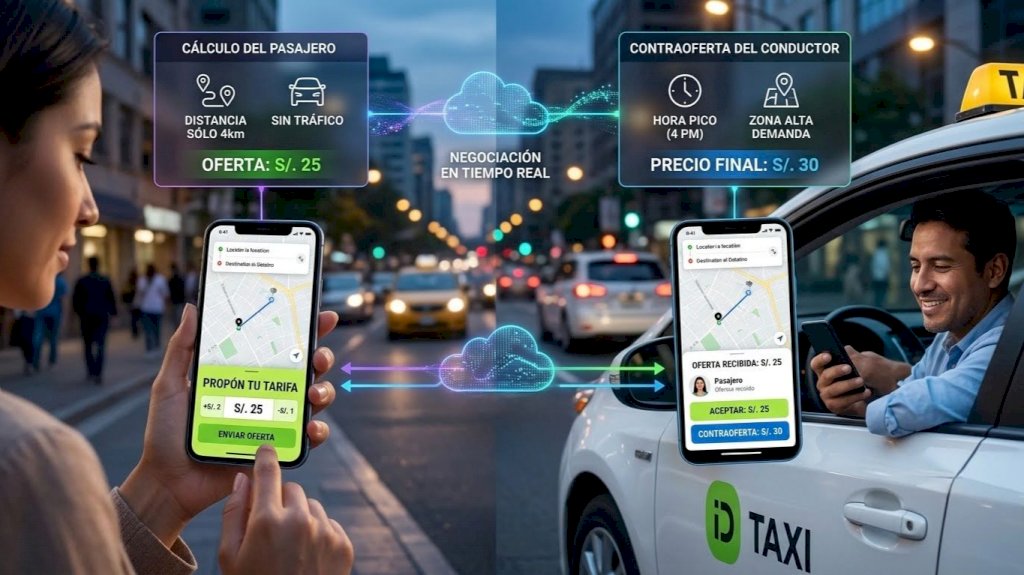 ¿Cómo implementar tarifas dinámicas de taxi en un modelo tipo InDrive?
